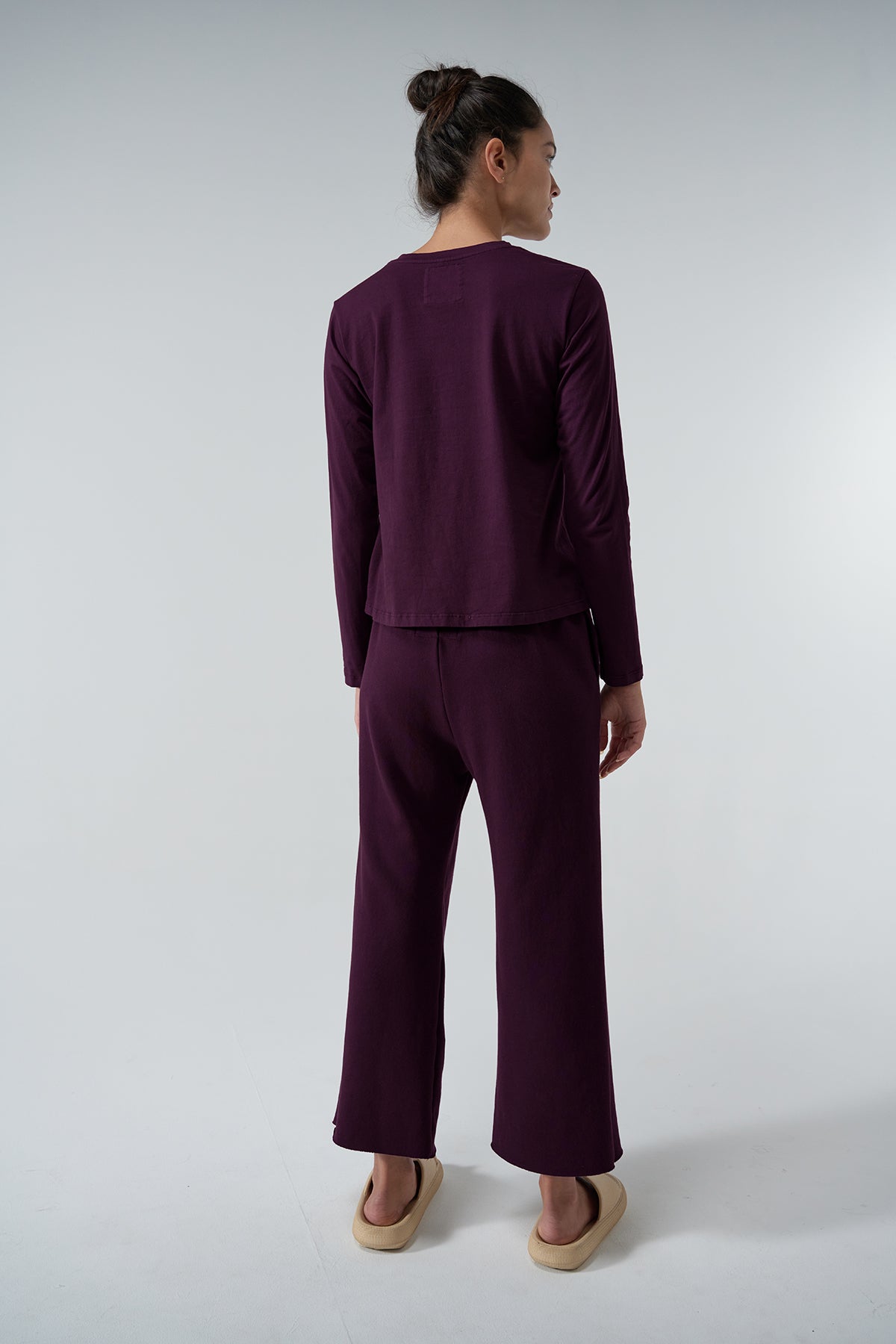   Vicente Tee Mulberry with Montecito Sweatpant Mulberry Back  