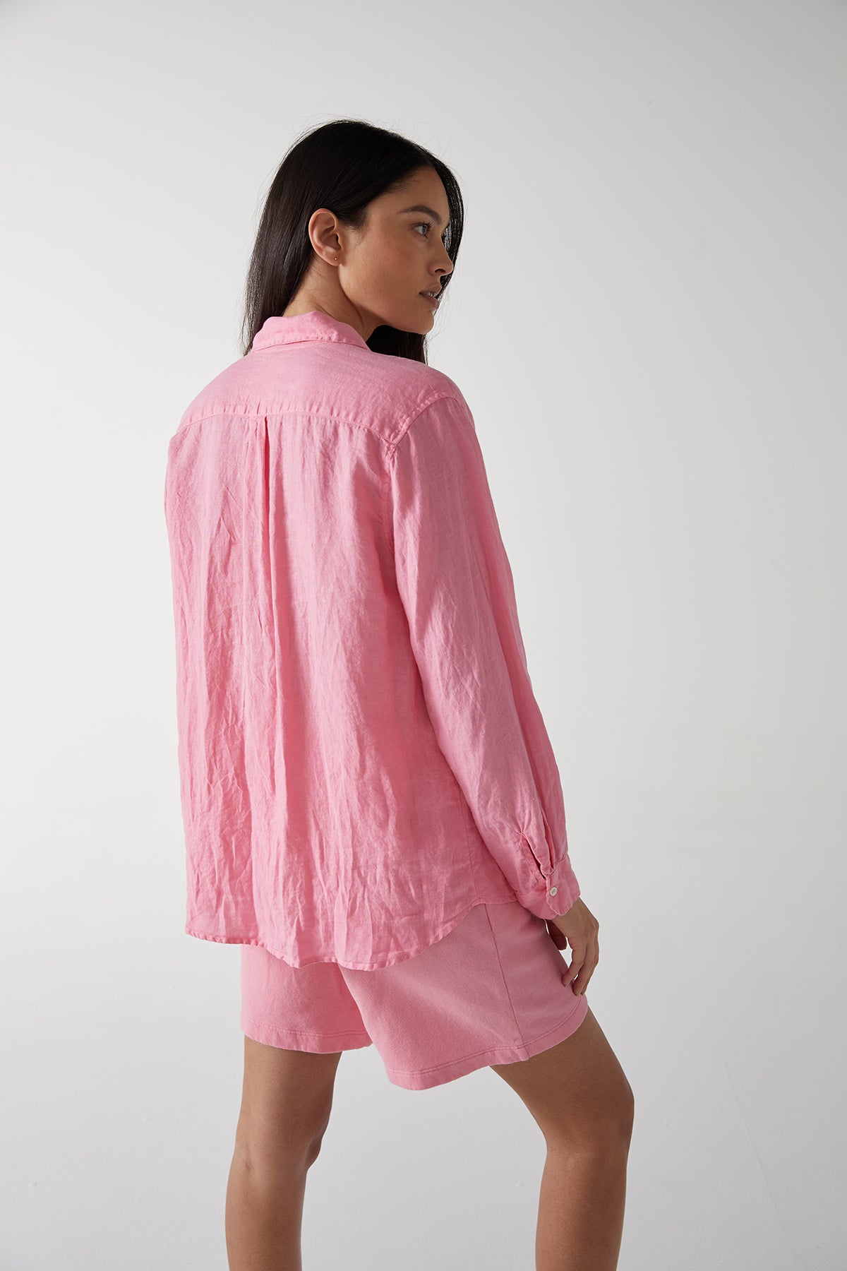   Mulholland shirt in cupid pink back & side 