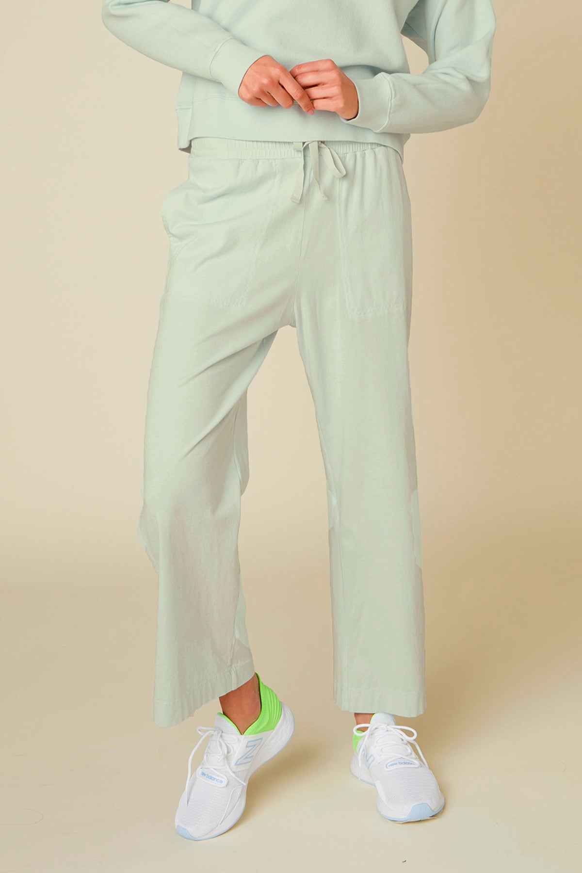   Pismo pant in pale mint green. 